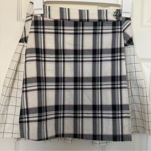 Urban Outfitters Plaid Mini Skirt in Black and white